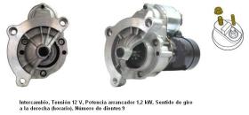 Cevam 3882 - MOTOR DE ARRANQUE LANCIA-PSA C5-C8-JUMPY-ZETA-206-