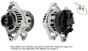 Cevam 4597 - ALTERNADOR OPEL-VAUXHALL ASTRA-COMBO-CORSA-