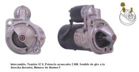 Cevam 9542 - MOTOR DE ARRANQUE FORD-NISSAN MAVERICK-KINGCAB-TER