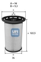 Ufi 2602500 - FILTRO DE COMBUSTIBLE