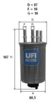 Ufi 2445900 - FILTRO GASOIL