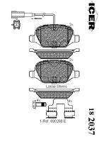 Icer 182037000 - PASTILLAS DE FRENO TRASERAS