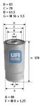 Ufi 2446000 - FILTRO DE COMBUSTIBLE