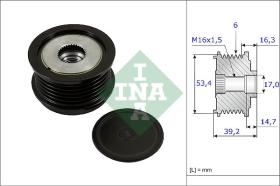 LUK - INA - FAG 535023610 - POLEA LIBRE DE ALTERNADOR