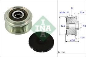 LUK - INA - FAG 535024010 - POLEA LIBRE DE ALTERNADOR