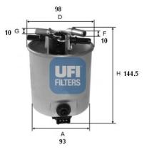 Ufi 2402501 - FILTRO COMBUSTIBLE