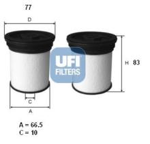 Ufi 2604700 - FILTRO COMBUSTIBLE OPEL,VAUXHALL