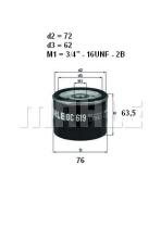 Mahle OC619 - FILTRO DE ACEITE   [*]