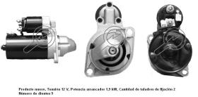 Alternadores y arranques 331137 - MOTOR DE ARRANQUE 12V 1,9KW 9D CCW