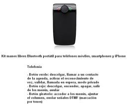 Manos libres top parrot minikit