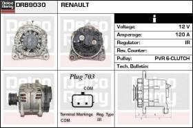 Delco Remy DRB9030 - LD REMAN RENAULT CLIO III,CLIO GRAN