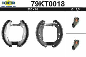 Icer 79KT0018 - KIT DE FRENOS PREMONTADO