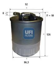 Ufi 2410700 - FILTRO DE COMBUSTIBLE