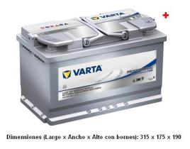 Varta LA80 - BATERIA PROFESSIONAL DUAL PURPOSE AGM 12V 77AH 800EN