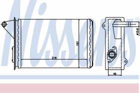 NISSEN 71429 - RADIADOR DE CALEFACCION FIAT FIORINO (88-) 1.1 (+)