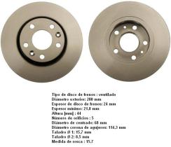  DF6072 - JGO DISCOS DE FRENO DELANTEROS
