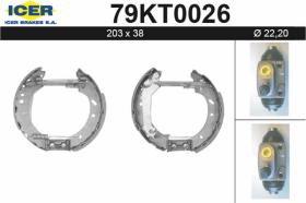 Icer 79KT0026 - KIT DE FRENOS PREMONTADO