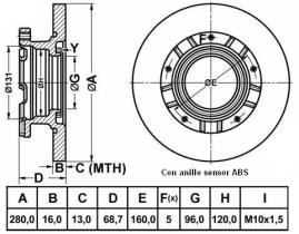 BREMBO 08A73020 - DISCOS DE FRENO