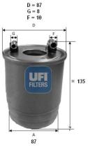 Ufi 2411200 - FILTRO CARBURANTE