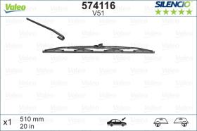 Valeo 574116 - ESCOBILLA DE LIMPIA 510 V51 X1 SILENCIO WIPER BLADE