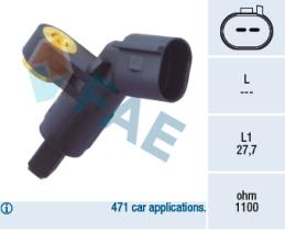 Fae 78020 - SENSOR VELOCIDAD RUEDA-ABS