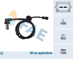 Fae 78062 - SENSOR VELOCIDAD RUEDA - ABS