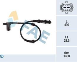 Fae 78077 - SENSOR REVOLUCIONES RUEDA - ABS