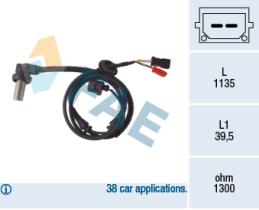 Fae 78085 - SENSOR VELOCIDAD RUEDA-ABS