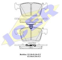 Icer 182099000 - PASTILLAS DE FRENO TRASERAS