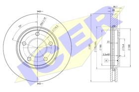 Icer 78BD30022 - DISCOS DE FRENO DELANTEROS