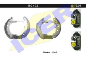 Icer 79KT0025 - KIT DE FRENOS PREMONTADO