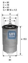 Ufi 2452900 - FILTRO CARBURANTE