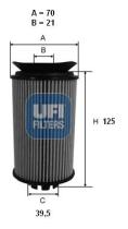 Ufi 2509200 - FILTRO ACEITE