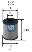 Ufi 2607700 - FILTRO CARBURANTE