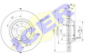 Icer 78BD33241 - DISCO DE FRENO DELANTERO DERECHO