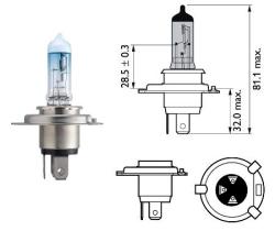  12342WHVB1 - LAMPARA H4 12V 60/55 W WHITE VISION