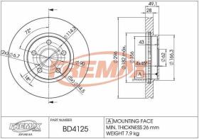 Icer BD4125 - DISCOS DE FRENO TRASEROS