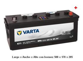 Varta K11 - PROMOTIVE BLACK HUMEDA 12V 143AH 900EN