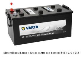 Varta N5 - PROMOTIVE BLACK HUMEDA 12V 220AH 1150EN