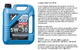 LIQUI MOLY 9507 - ACEITE 5W30 LONGTIME HIGH TECH 5 LITROS