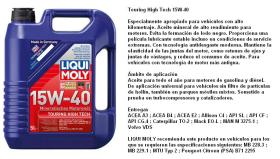 LIQUI MOLY 1862 - ACEITE 15W40 TOURING HIGH TECH 5 LITROS