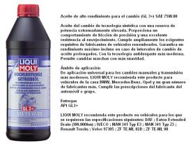 LIQUI MOLY 4427 - ACEITE SAE 75W80 PARA CAMBIO GL3+ 1 LITRO