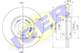 Icer 78BD15572 - DISCOS DE FRENO DELANTEROS