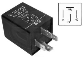 Beru 54201102 - RELE DE INTERMITENCIA 12V 2/4X21W