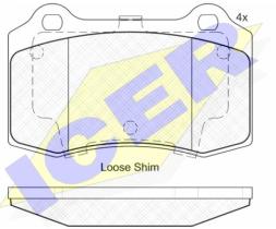Icer 182117000 - PASTILLAS DE FRENO DELANTERAS