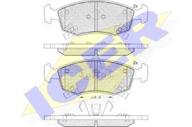 Icer 182226000 - PASTILLAS DE FRENO DELANTERAS