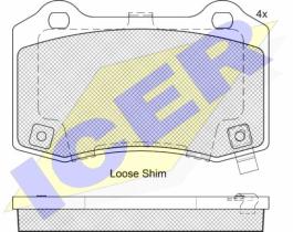 Icer 182230000 - PASTILLAS DE FRENO TRASERAS