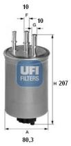Ufi 2411500 - FILTRO DE COMBUSTIBLE