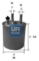 Ufi 2411400 - FILTRO DE COMBUSTIBLE