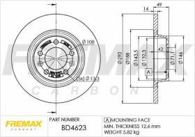 Icer 78BD46232 - DISCOS DE FRENO TRASEROS